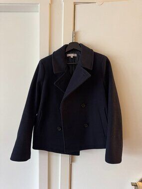 RARE UNIQLO X JW ANDERSON NAVY PEACOAT SIZE MEDIUM SHORT VERSION